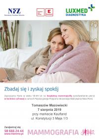 Badania mammograficzne w Tomaszowie